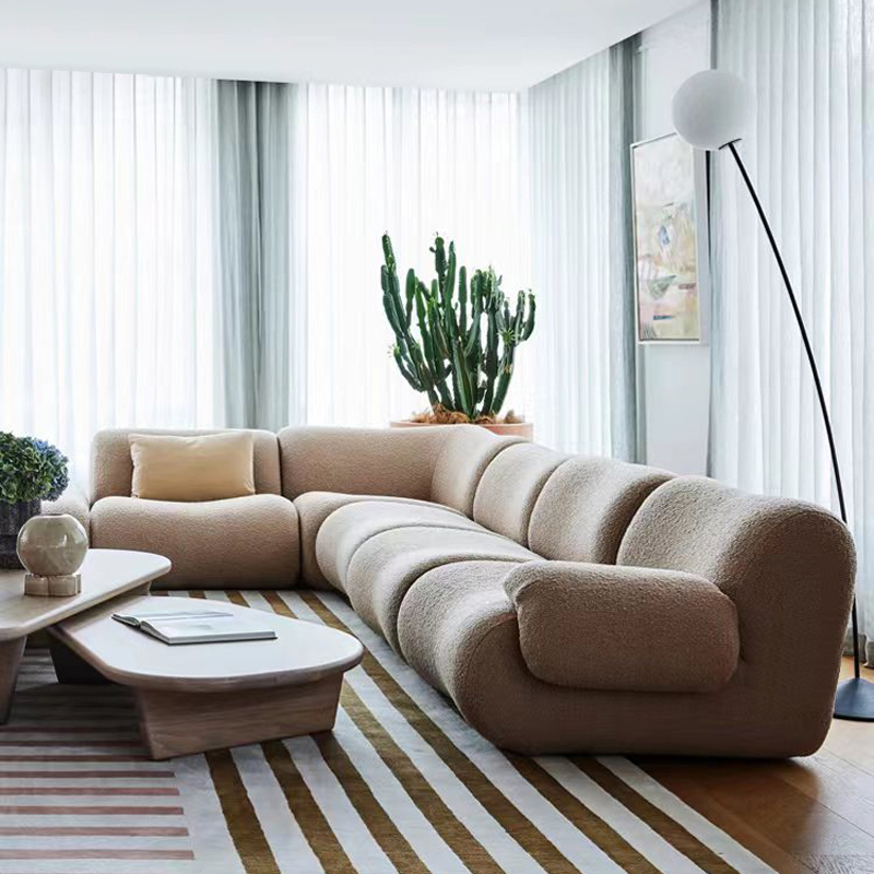 Luxury Compressed Foam Vacuum Sealed Packaging Home Furniture Fabric Sofa Sets Living Room Furniture