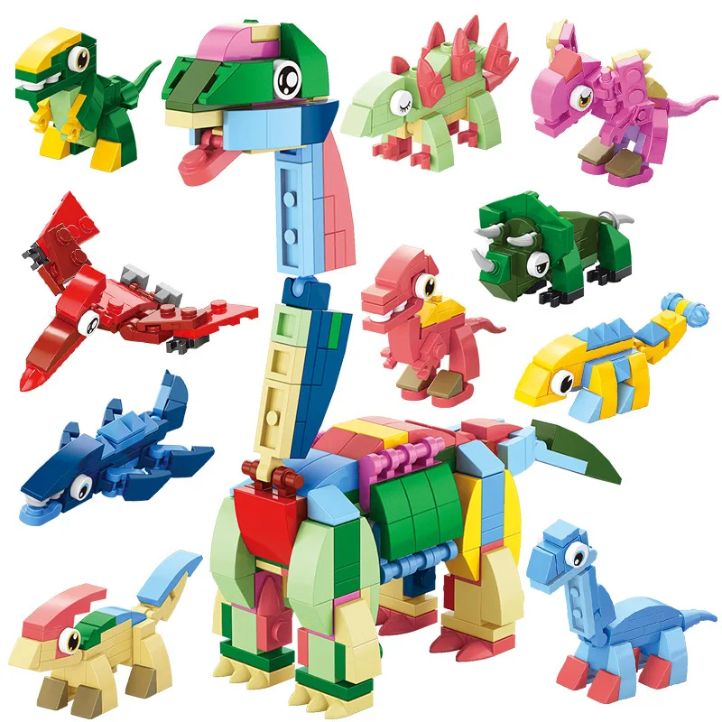Building Toy Set Animal Figures Build Options Gift Idea for Kids Boys Girls Child Assemble Toys Block Bricks - Image 3