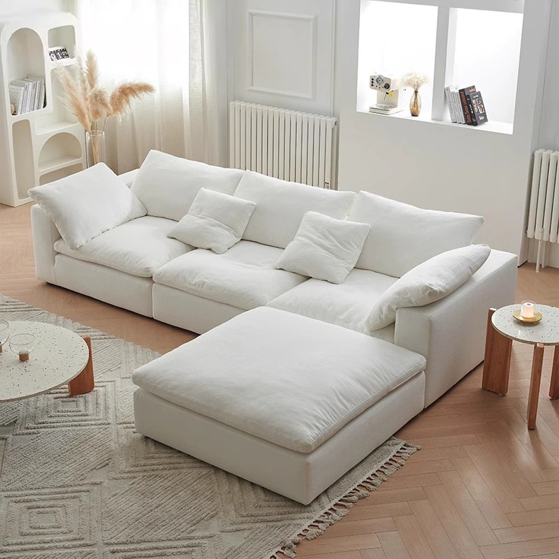 Modern Simple Cloud Sofa Set for Living Room and Hotel Detachable Washable Lazy Down Fabric New Style Bedroom Furniture - Image 4