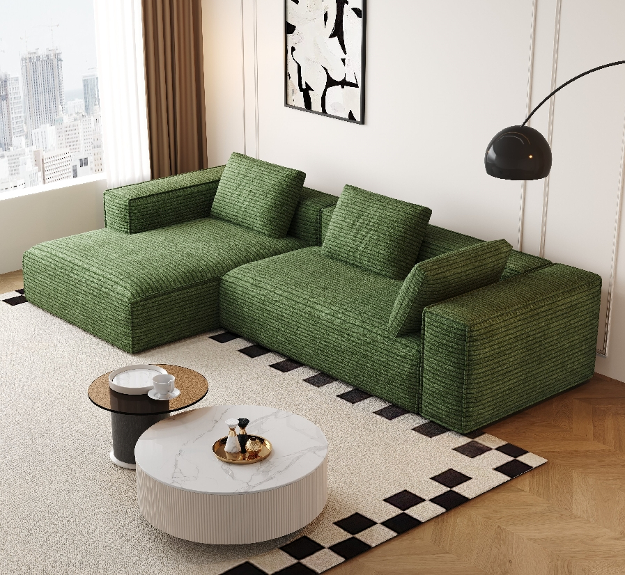 Modular Modern Fabric Vacuum Couch Box Packing High Density Sponge Compressed Sofa Set Furniture Foam - Image 3