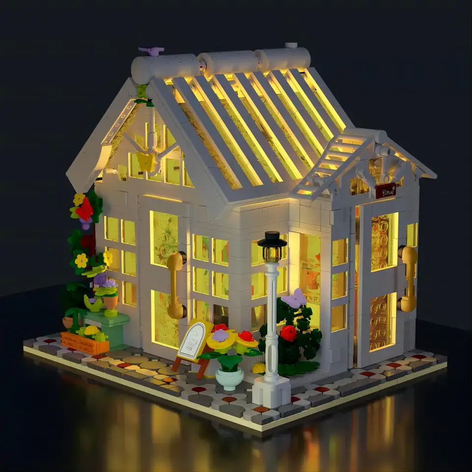 Building Blocks White Flower Shop House Educational Building Bricks Compatible Model - Image 5