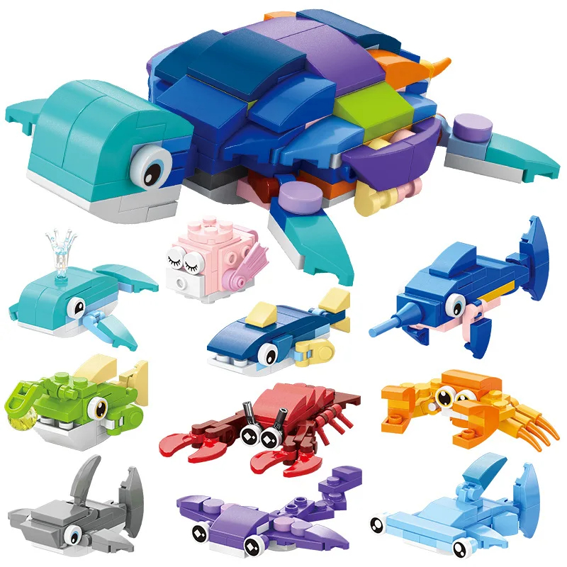 Building Toy Set Animal Figures Build Options Gift Idea for Kids Boys Girls Child Assemble Toys Block Bricks - Image 4