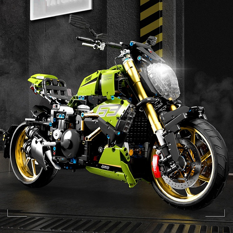 Motorcycle City Sports Rapid Racing Motorbike Locomotive Moc Modular Brick Model Building Block Boy Gift Toy - Image 3