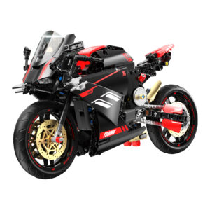Kid Classic Design Retro Heavy Motorcycle Model Locomotive Assembling Plastic Toy Building Blocks Set