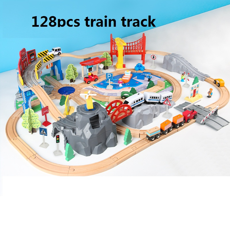 78pcs RC Train Railway Set Educational DIY Wooden Track Toys for Kids Children's Slot Toys for Play and Learning - Image 4
