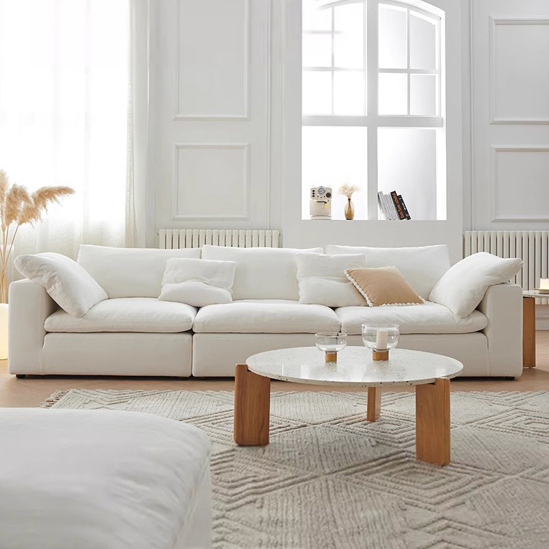 Modern Simple Cloud Sofa Set for Living Room and Hotel Detachable Washable Lazy Down Fabric New Style Bedroom Furniture - Image 2