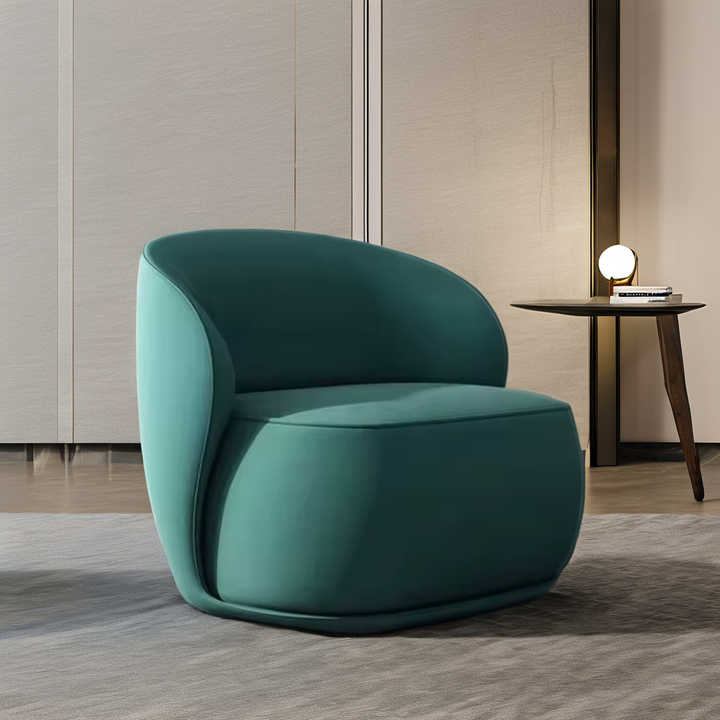 2025 Modern Luxury Single Sofa Chair Convertible Velvet Fabric Living Room Hotel Lazy Chair Foam - Image 3