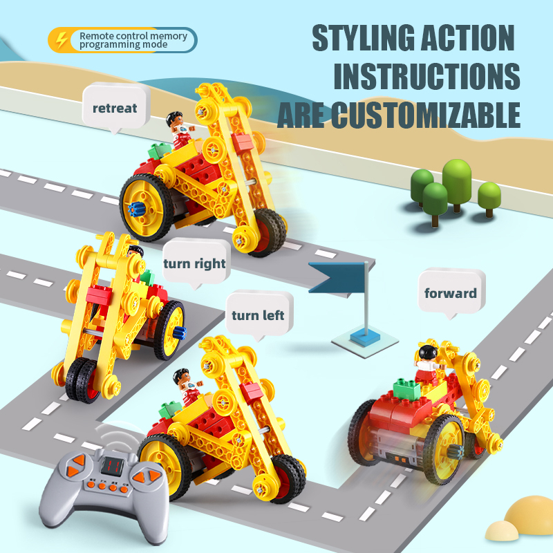 STEM Remote Control Building Kits 131pcs Car Robot Transform 2.4G Rechargeable RC Building Blocks Toys for Kids - Image 7