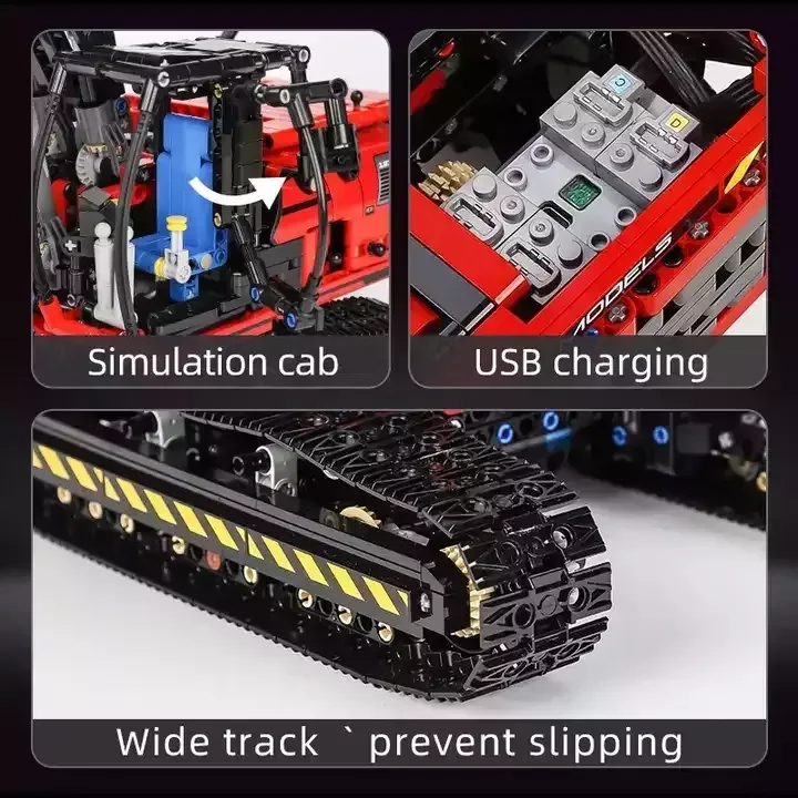 High-Tech Toys Compatible 8043 Motorized Excavator Toys Model Building Blocks Bricks Engineering Toys - Image 4