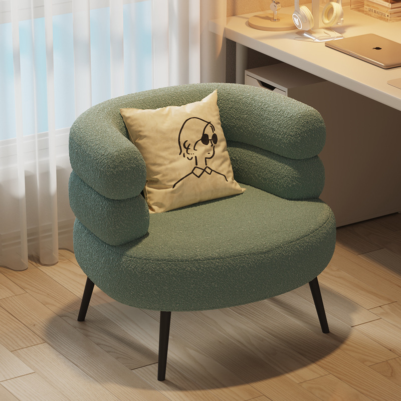 Modern Stylish Living Room Velvet Lounge Sofa Chair - Image 3