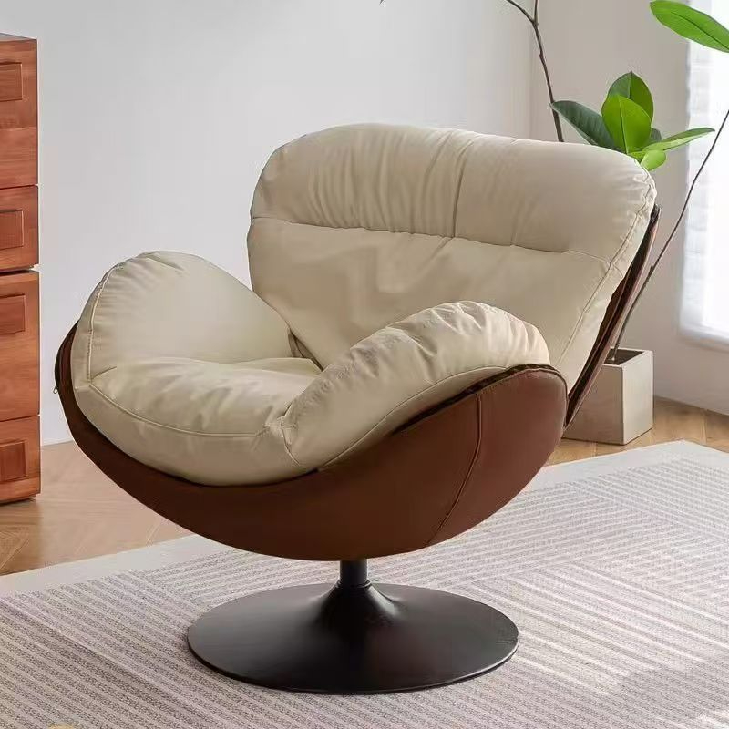 2025 Modern Luxury Swivel Chair Single Sofa with Cotton Fill for Living Room Hot Style Fabric Lounge Chair for Home Furniture