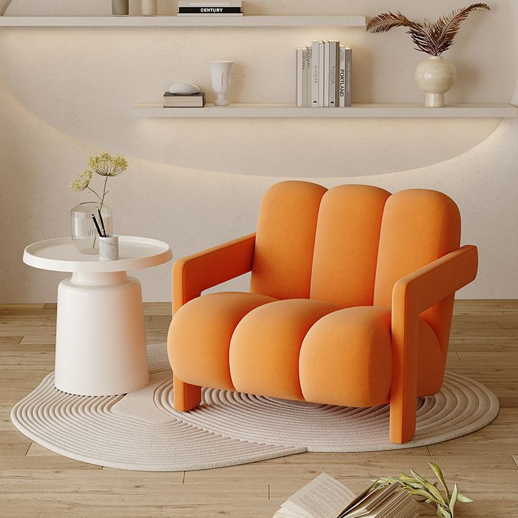 Comfortable Armchair Velvet Lazy Chair High Density Sponge Lounge Chairs - Image 3