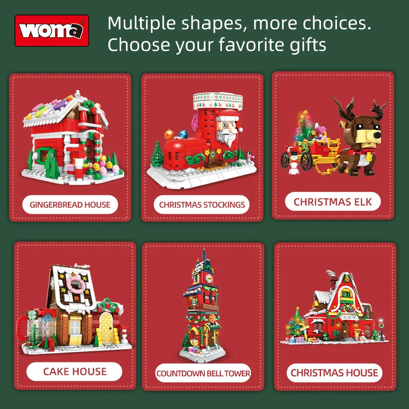 Christmas Toys Kids Plastic Building Brick Block Set Xmas Christmas Gifts - Image 5