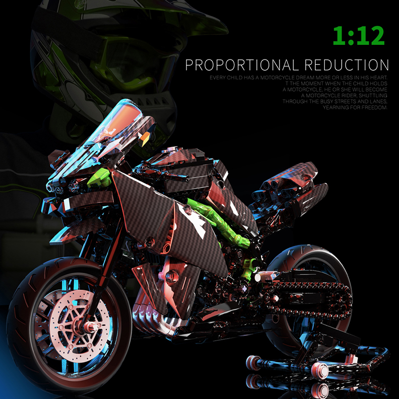 H2R Technical Building Bricks Toys Set Building Block Motorcycle for Children - Image 2