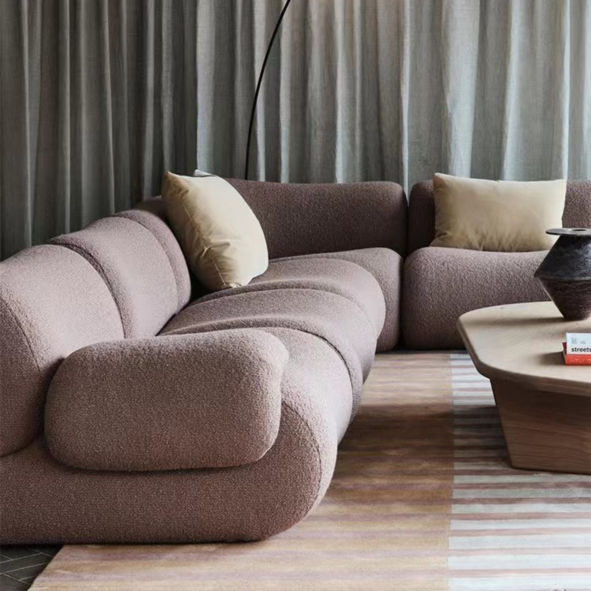 Luxury Compressed Foam Vacuum Sealed Packaging Home Furniture Fabric Sofa Sets Living Room Furniture - Image 3