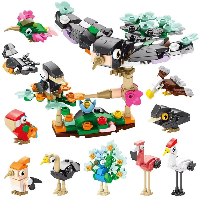 Building Toy Set Animal Figures Build Options Gift Idea for Kids Boys Girls Child Assemble Toys Block Bricks - Image 2