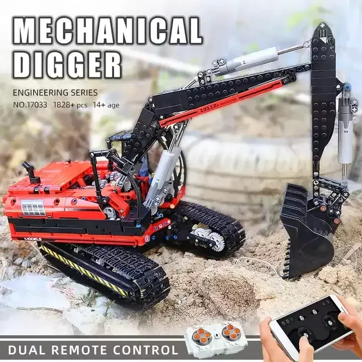 High-Tech Toys Compatible 8043 Motorized Excavator Toys Model Building Blocks Bricks Engineering Toys - Image 6