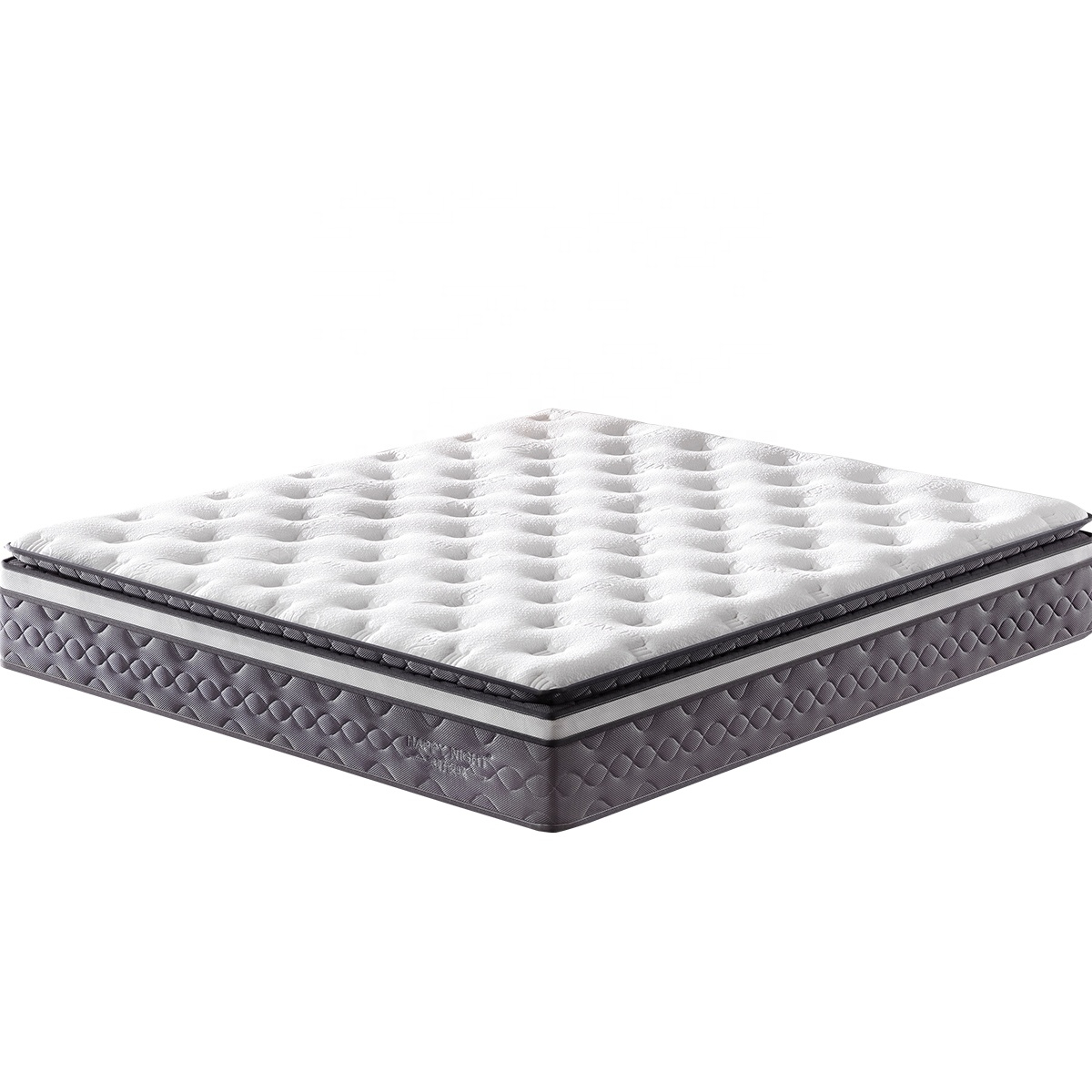 Hypo-allergenic 13 Inch Vacuum Roll up Packing Queen King Size Latex Pocket Spring Mattress in a Box